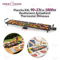 Prof Cook plancha XXL 90×23Cm 1800W Revêtement Antiadhésif
